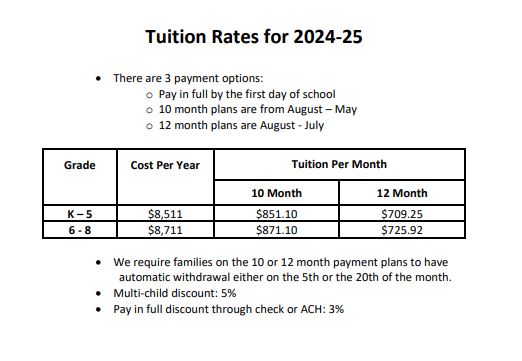 TUITION RATES & ASSISTANCE - Meadow Glade Adventist Elementary School